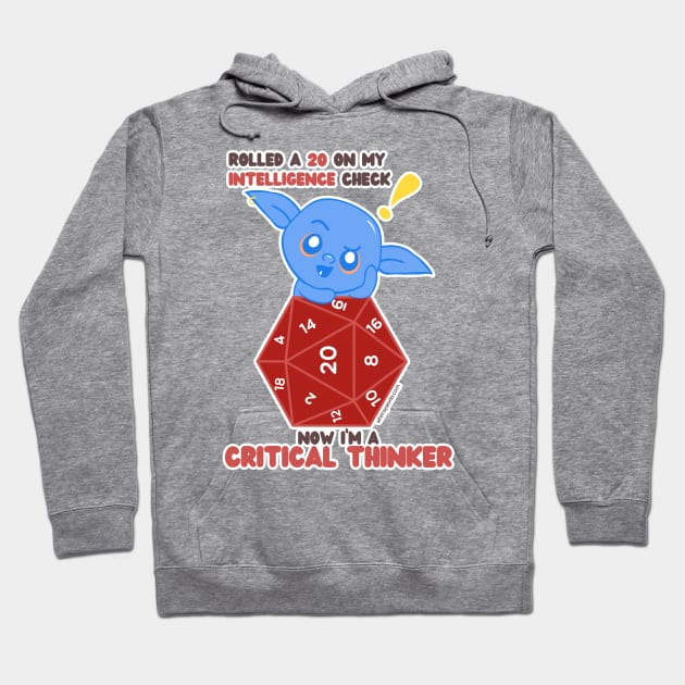 I rolled a 20 on my intelligence check; now I'm a critical thinker //d20 // Goblin Hoodie by whimsyworks